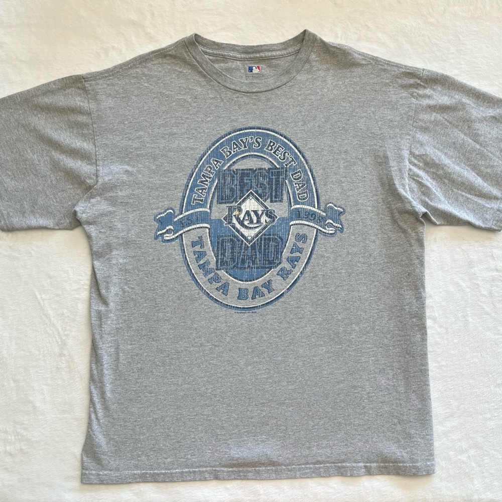 MLB Genuine Merchandise Tampa Bay Rays Dad T Shirt size XL